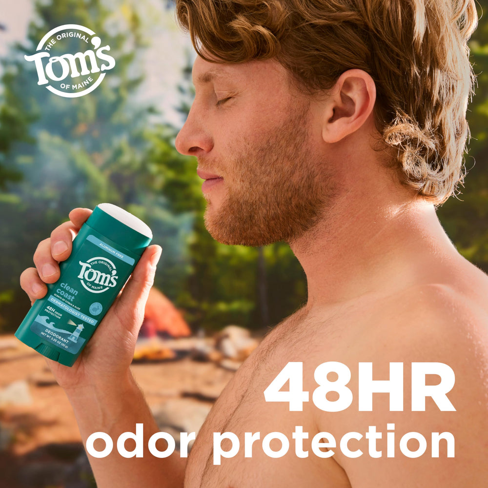 Creamy texture of Tom's of Maine Clean Coast deodorant stick for comfortable wear
