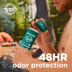 Tom's of Maine deodorant stick unscented texture closeup demonstrates smooth, easy application.