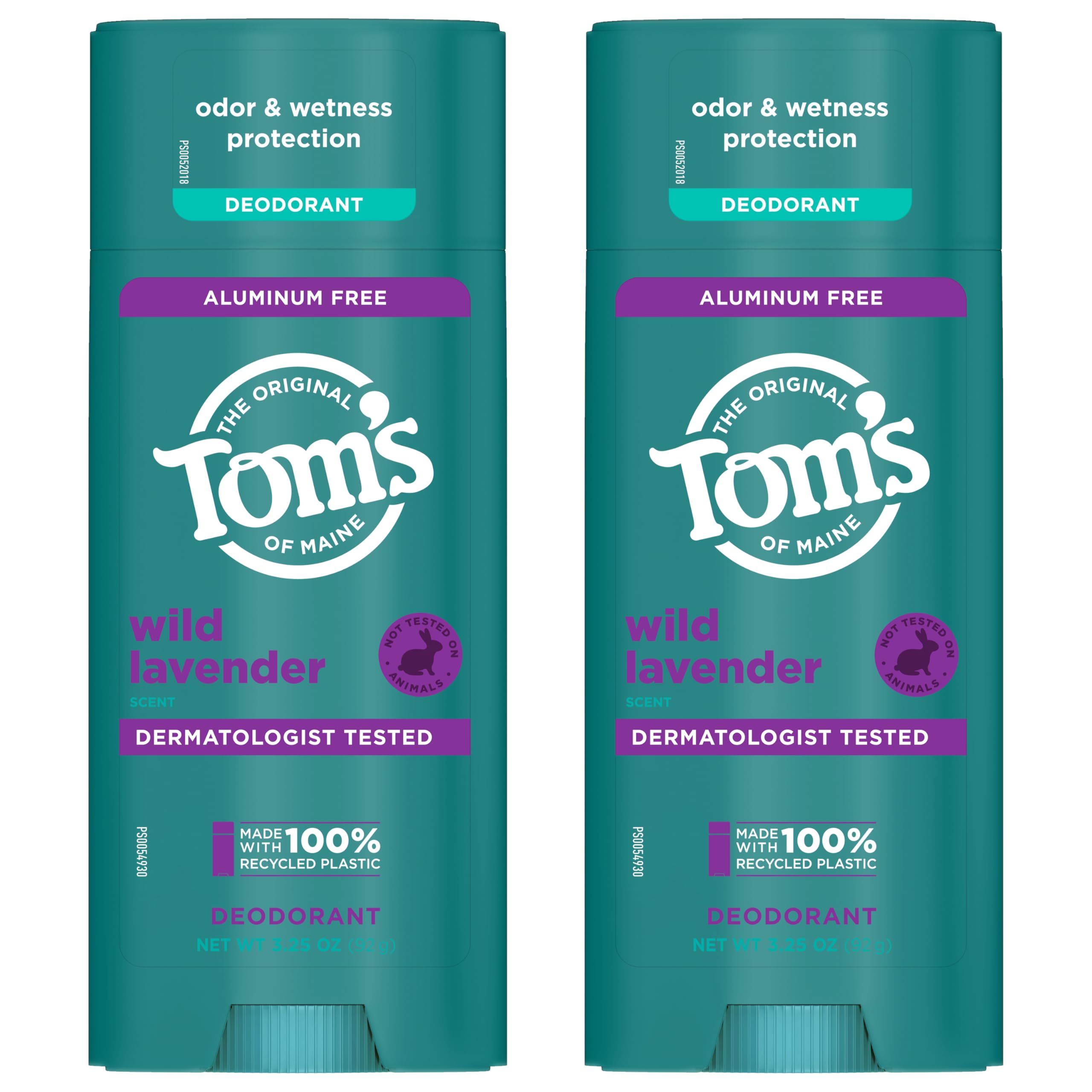 Tom’s of Maine Desodorante Lavanda, envase 100% reciclado: opción consciente para higiene diaria.