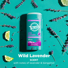 Tom’s of Maine Desodorante Lavanda, aroma Bergamota: aroma fresco y floral durante el día.