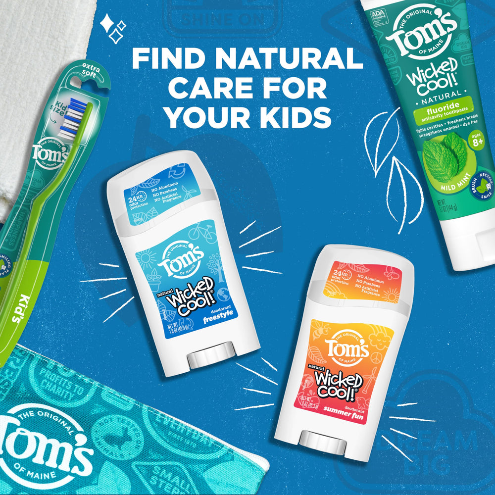 Vista del producto en uso diario, Tom’s of Maine Wicked Cool para tweens.
