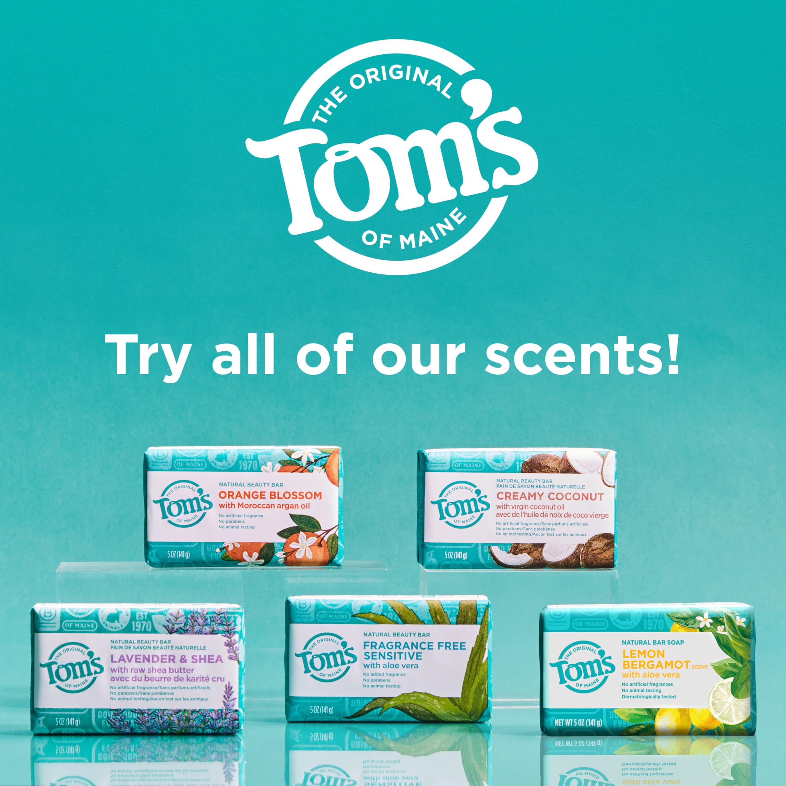 Uso diario en la ducha con Tom's of Maine: cuidado suave y natural.