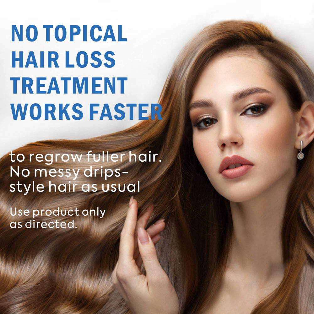 Tomum Minoxidil hair growth progress image showing thicker strands.