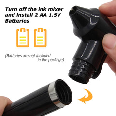 TONBAO battery-powered mixer operating with two AA batteries for cordless convenience