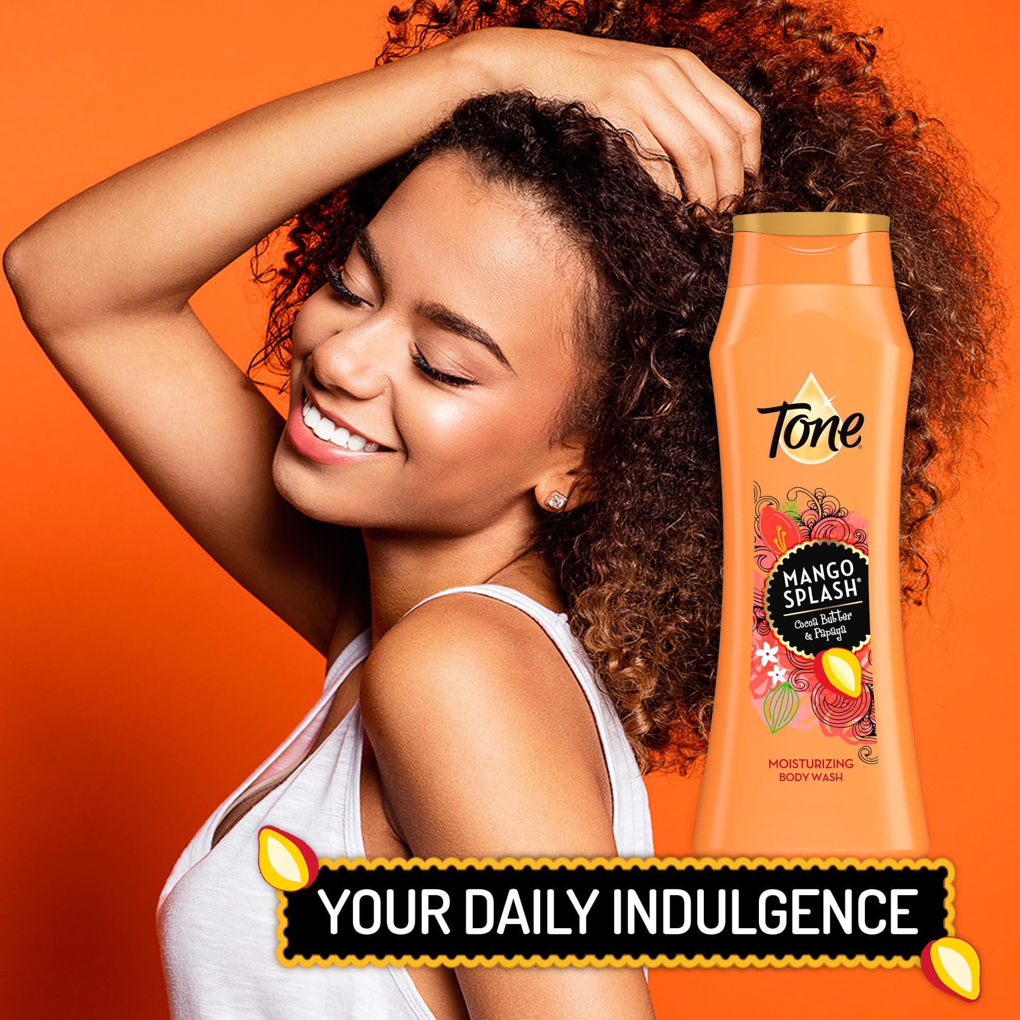 Tone Body Wash Mango Splash ingredients spotlight mango and papaya for fragrance.