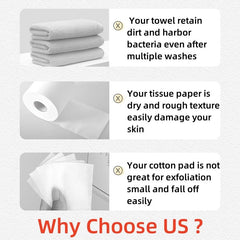Tonerdepot Biodegradable Face Towels closeup texture showing eco-friendly fibers.