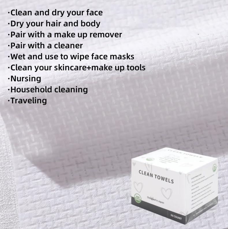 Tonerdepot Clean Face Towels easy packing for everyday use.