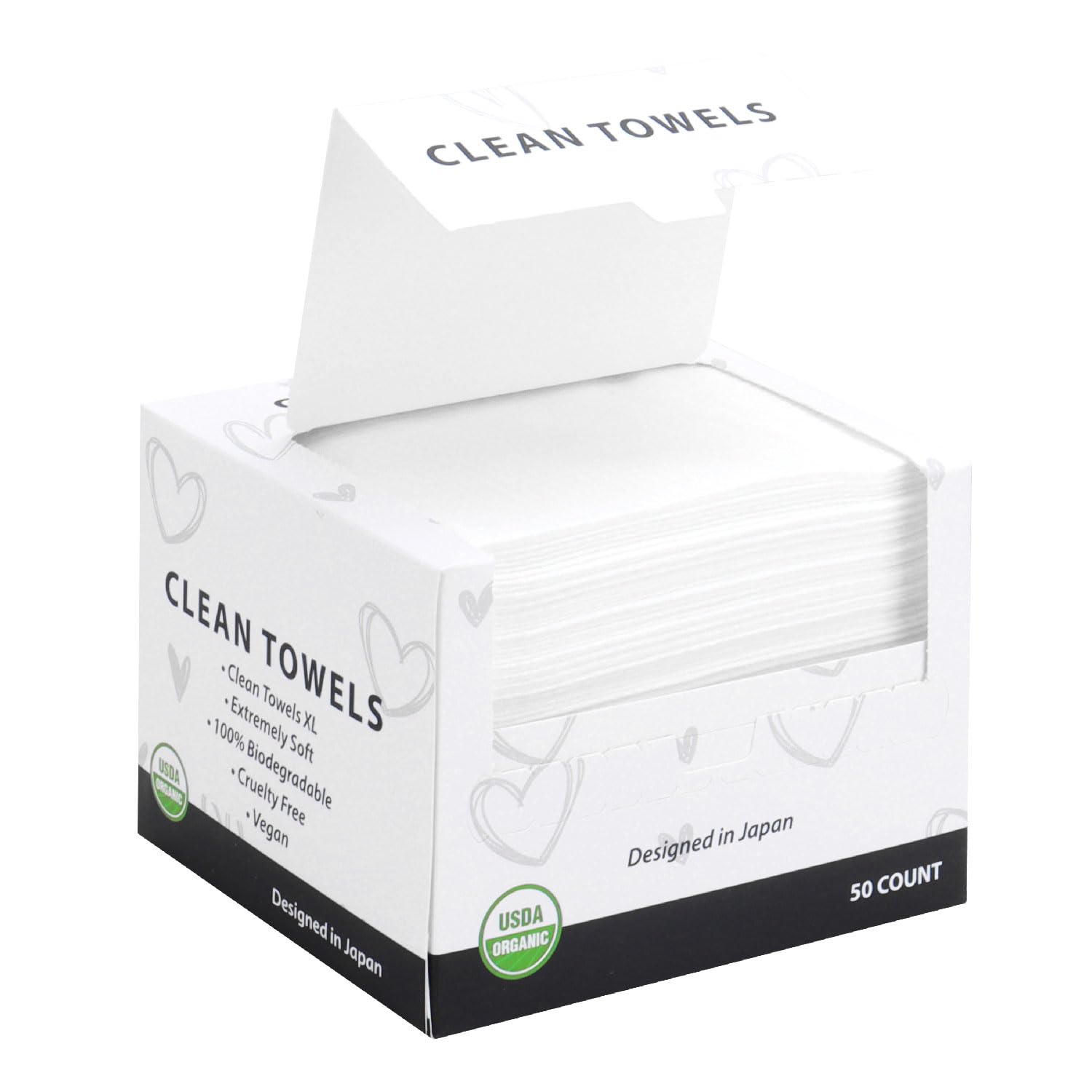 Tonerdepot Disposable Face Towels XL Pack for gentle cleansing on the go.