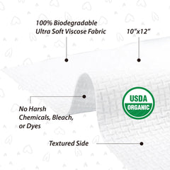 Tonerdepot Face Towels unscented soft fiber ideal for sensitive skin.