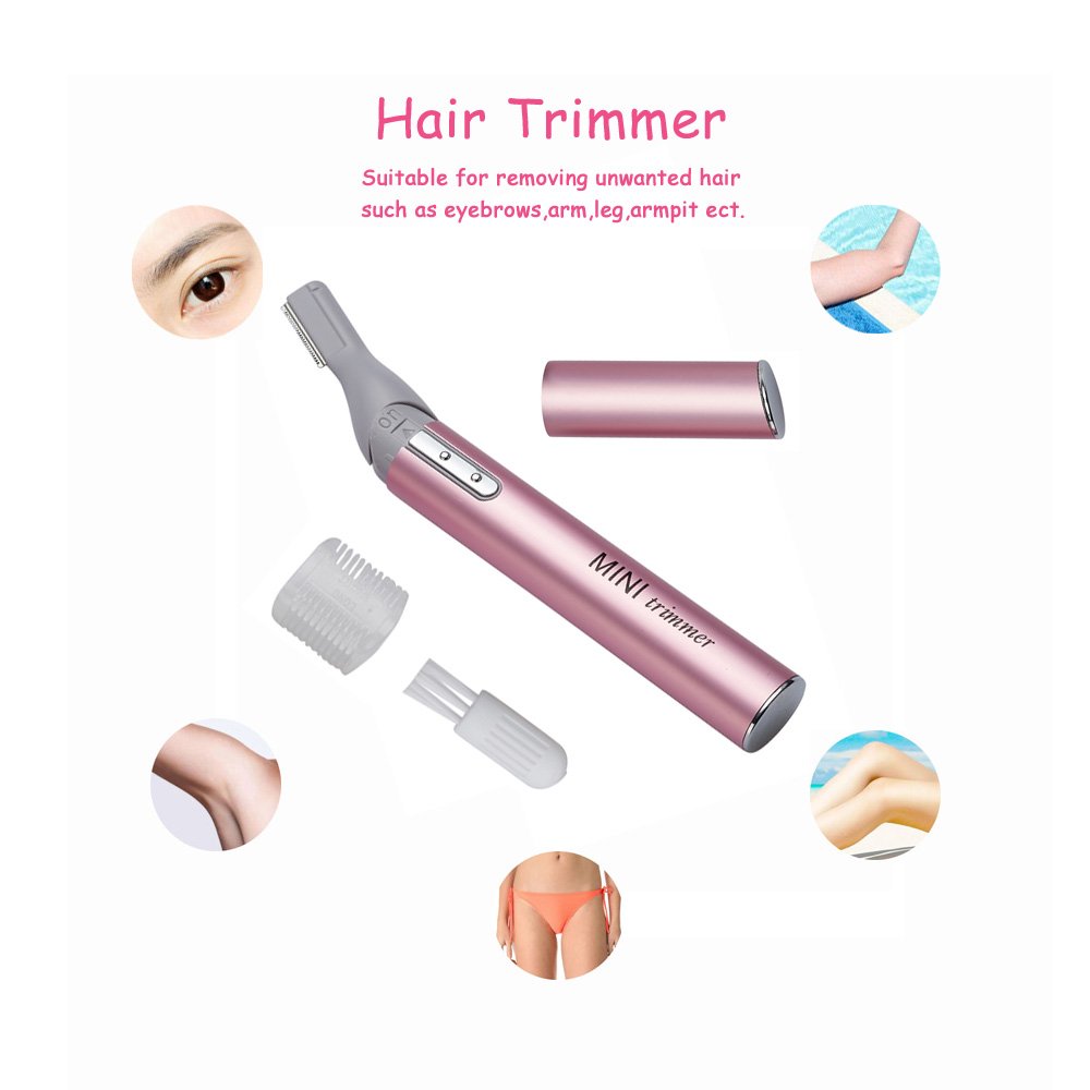 Tongtletech mini rotatable lady shaver facial-trimmer for precise facial touch-ups