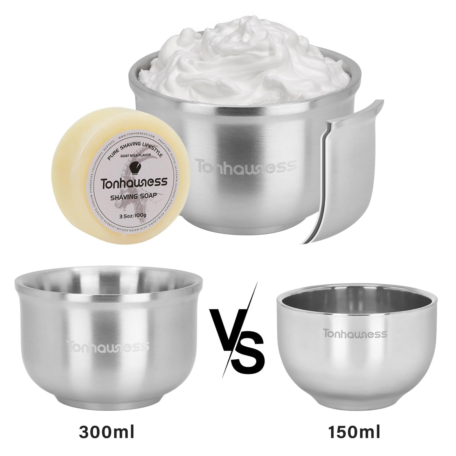 Tonhawness shaving soap for rich lather and luxurious prep.