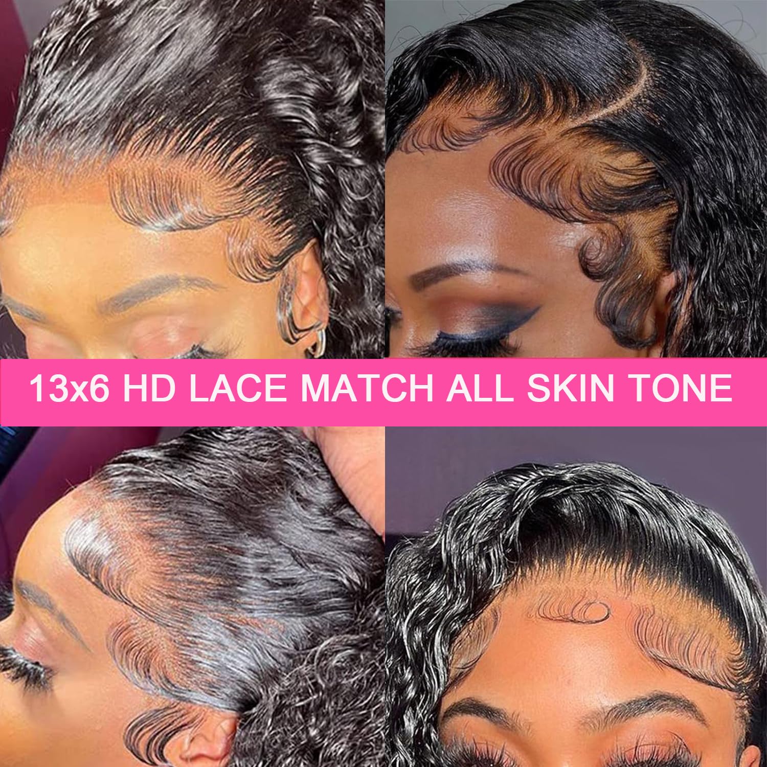 TONHONK 30-inch wig back view shows full density and coverage.