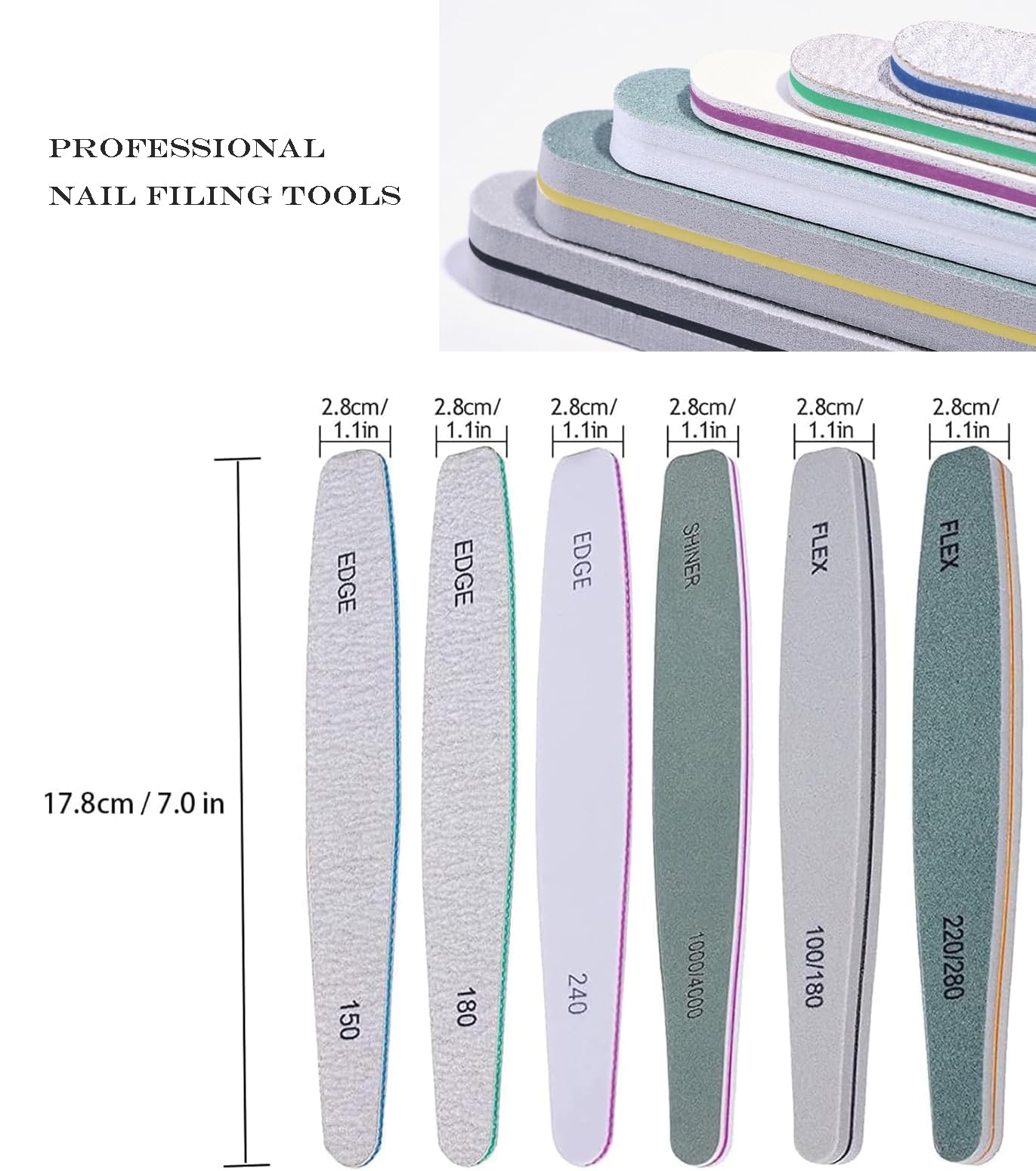 Tonokails seven-sided polished file for quick shape and shine