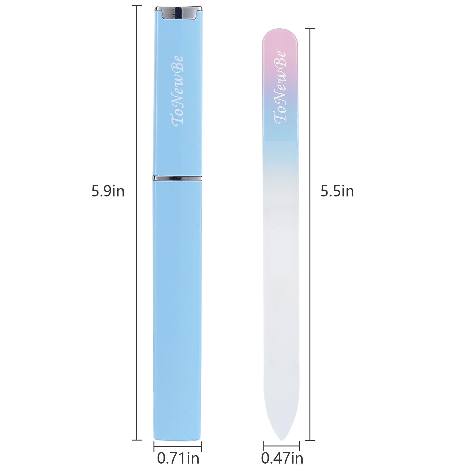 ToNewBe tempered glass file delivers chip-free nails and even edge control.