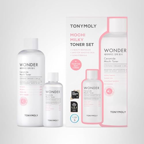TONYMOLY Mochi Milky Toner citrus scent enhances refreshing cleanse.