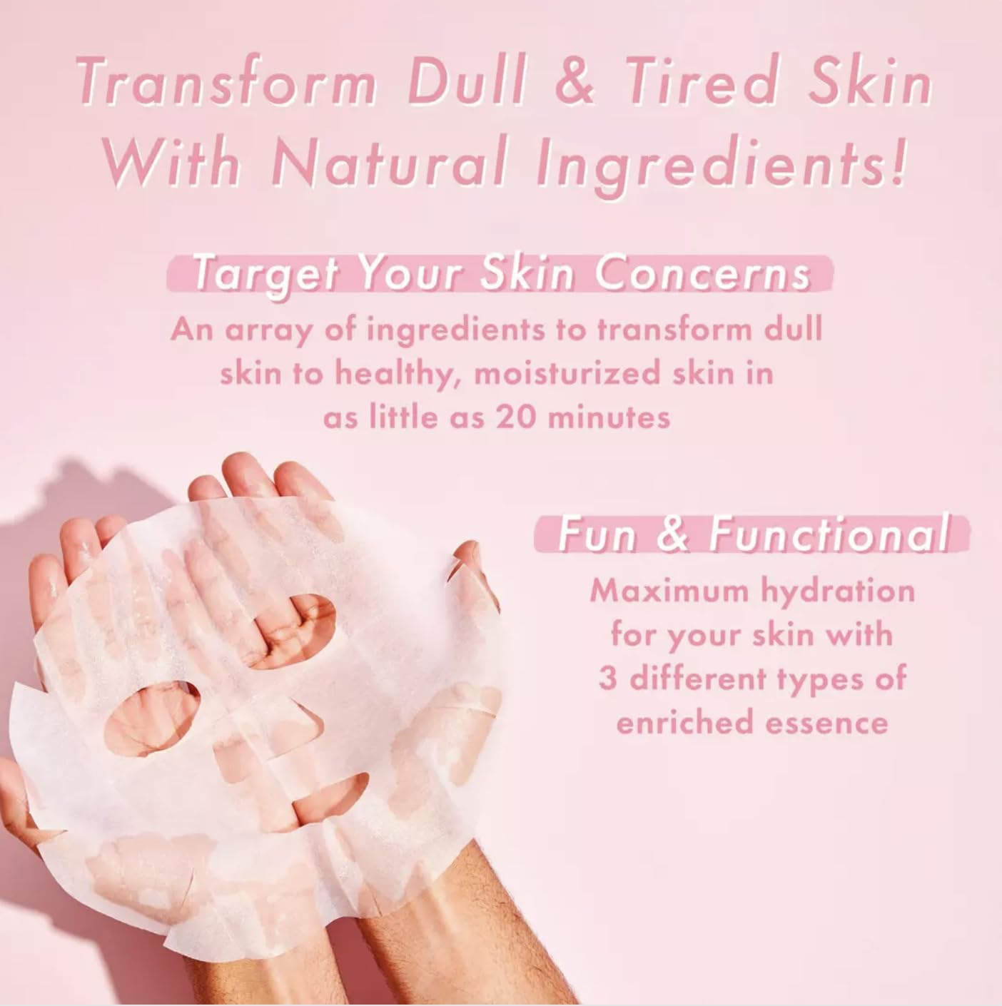Fórmula vitamínica de TONYMOLY I’m Sheet Mask para nutrición y brillo.
