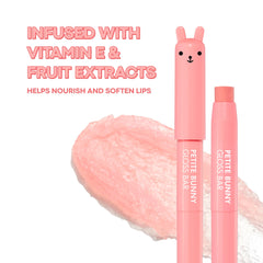 TONYMOLY Petit Bunny Lip Gloss fruity-scent bar delivers a playful, scented finish.