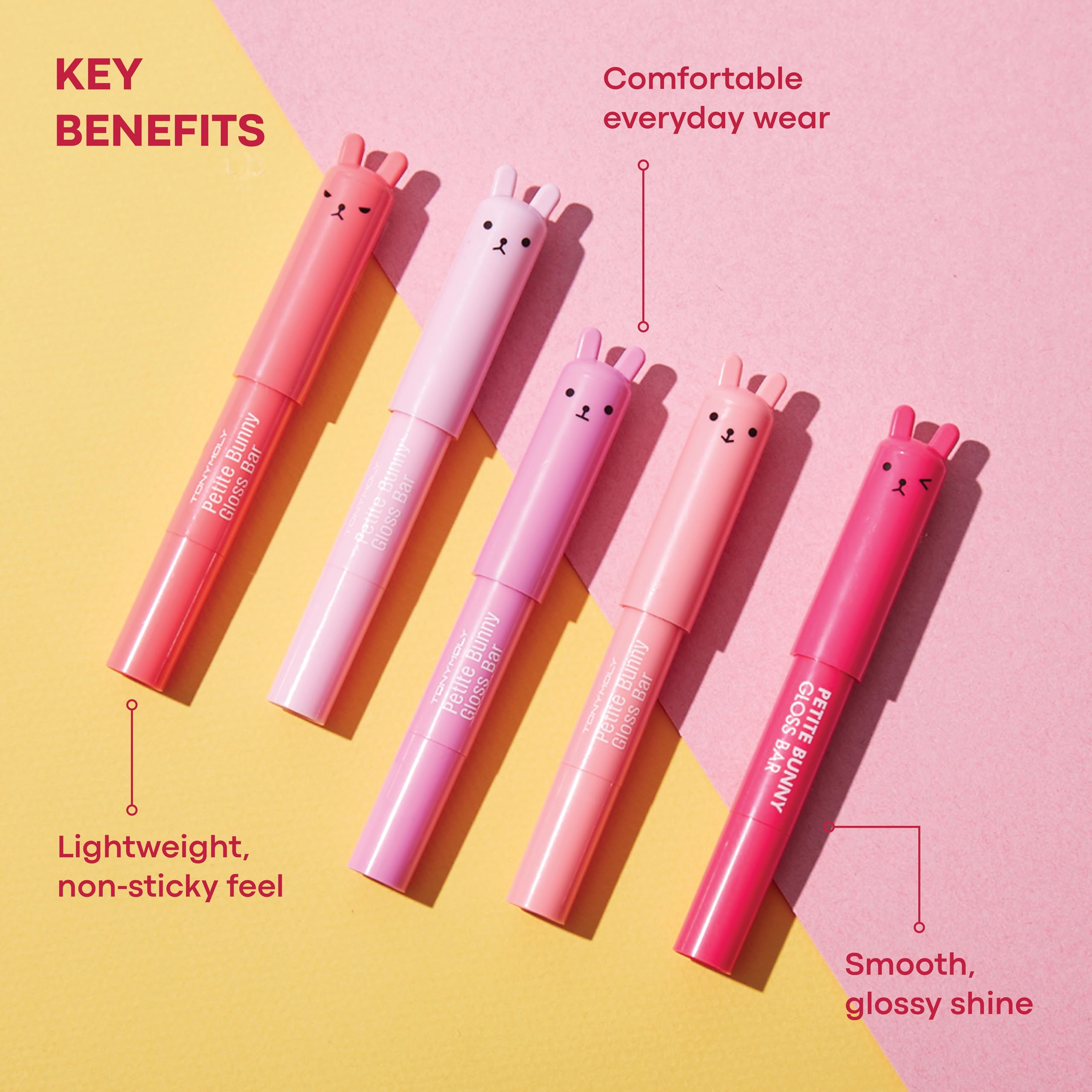 TONYMOLY Petit Bunny Lip Gloss hydrating formula keeps lips soft and smooth.