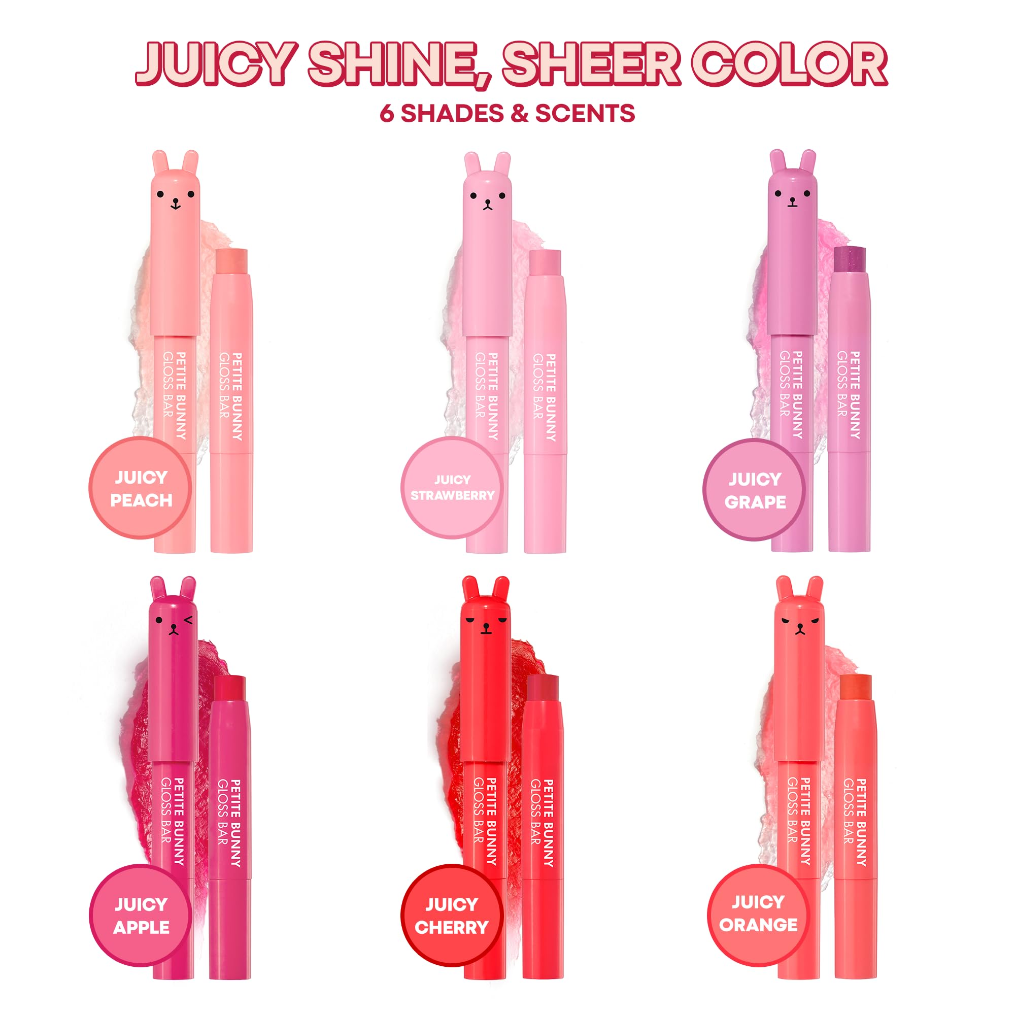 TONYMOLY Petit Bunny Lip Gloss vitamin-e enriched gloss adds vibrant shine.
