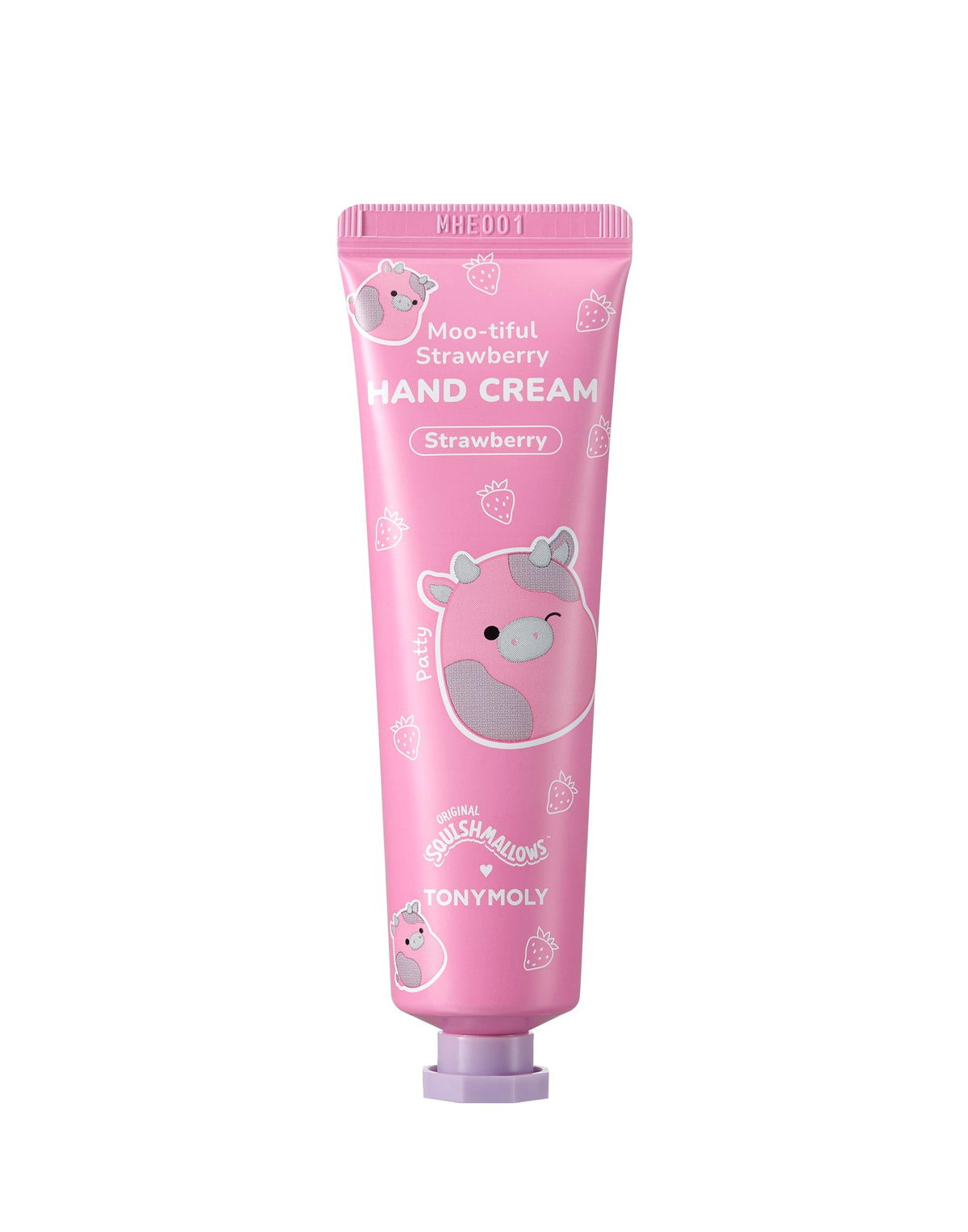 TONYMOLY Patty Moo-tiful crema de manos con fresa, hidratación suave para uso diario.