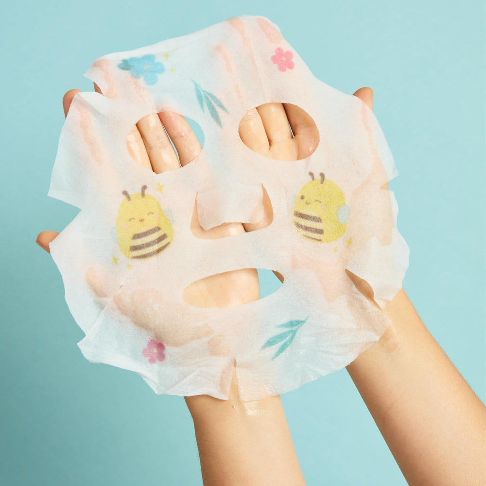 Mascarilla facial brillante TONYMOLY x Squishmallows para tono radiante.