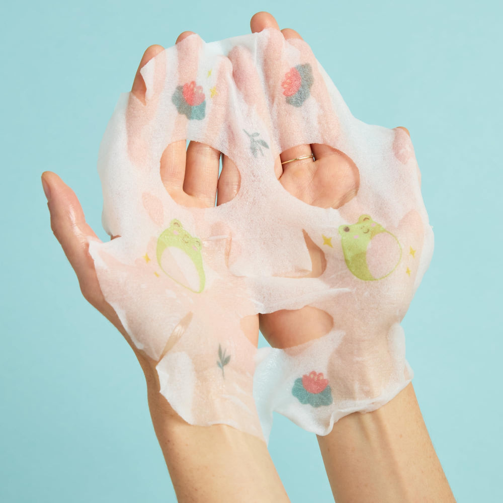 Mascarilla facial nutritiva TONYMOLY x Squishmallows con manteca de karité.