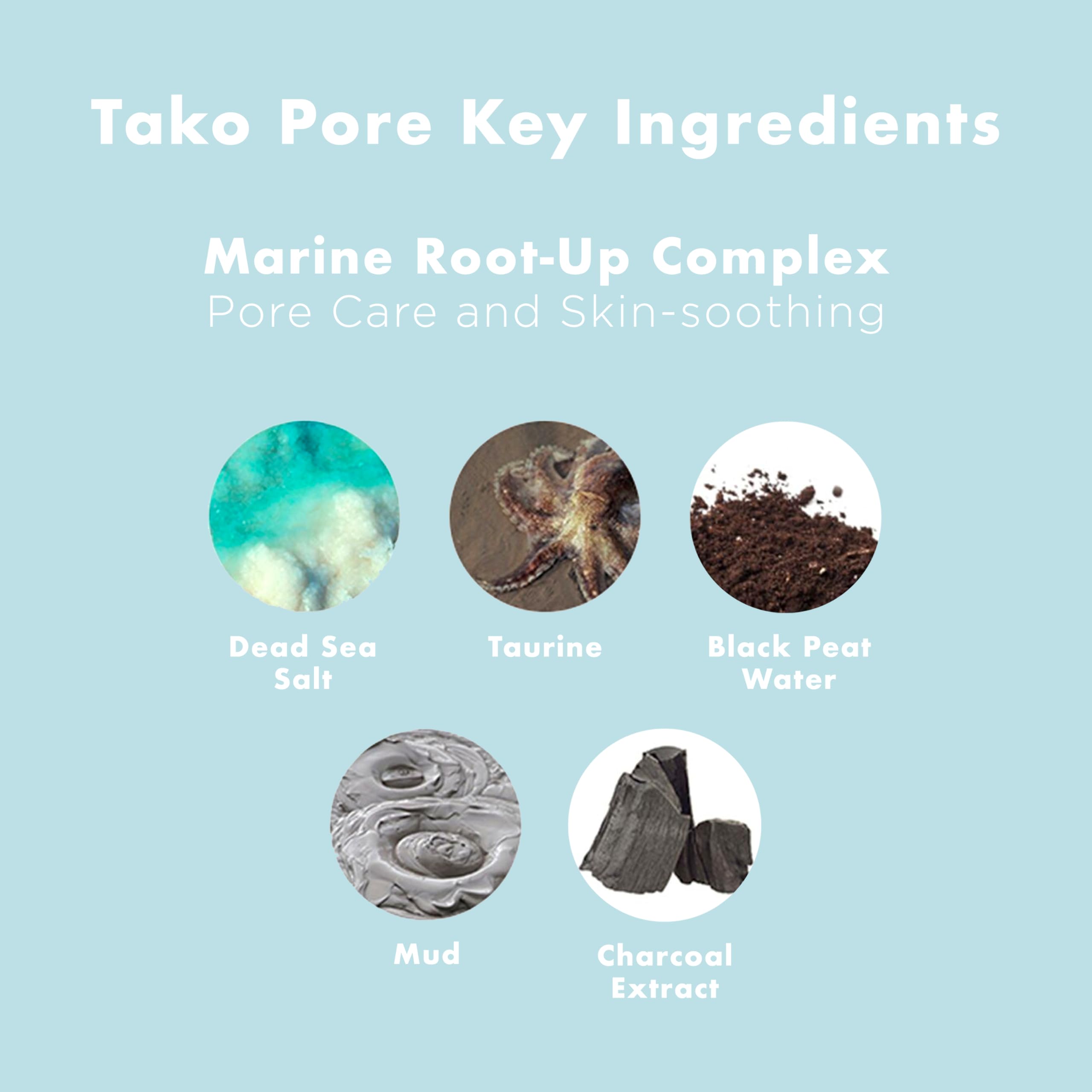 TONYMOLY Tako Pore, barra pulpo ingredientes marinos, acción purificante para la piel.