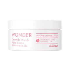 TONYMOLY Wonder Ceramide Mochi Crema en envase, hidratación para cuerpo y rostro.