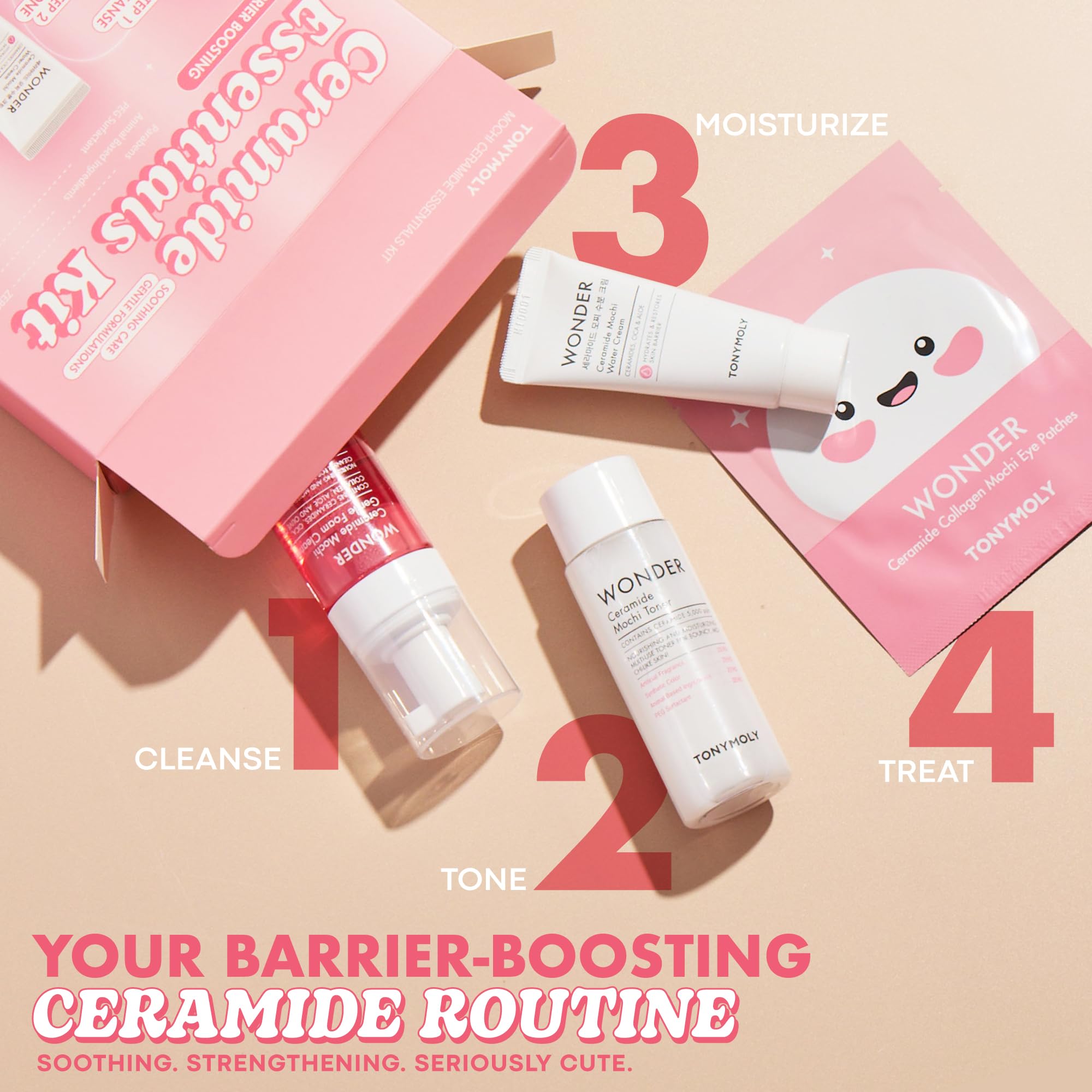 TONYMOLY Wonder Ceramide Mochi Essentials ceramidas-5000ppb sellan la humedad