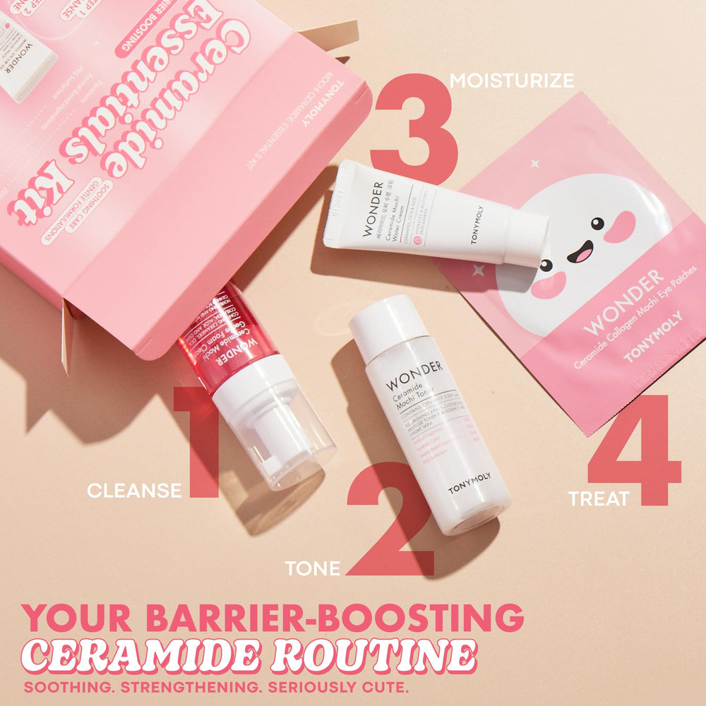 TONYMOLY Wonder Ceramide Mochi Essentials ceramidas-5000ppb sellan la humedad