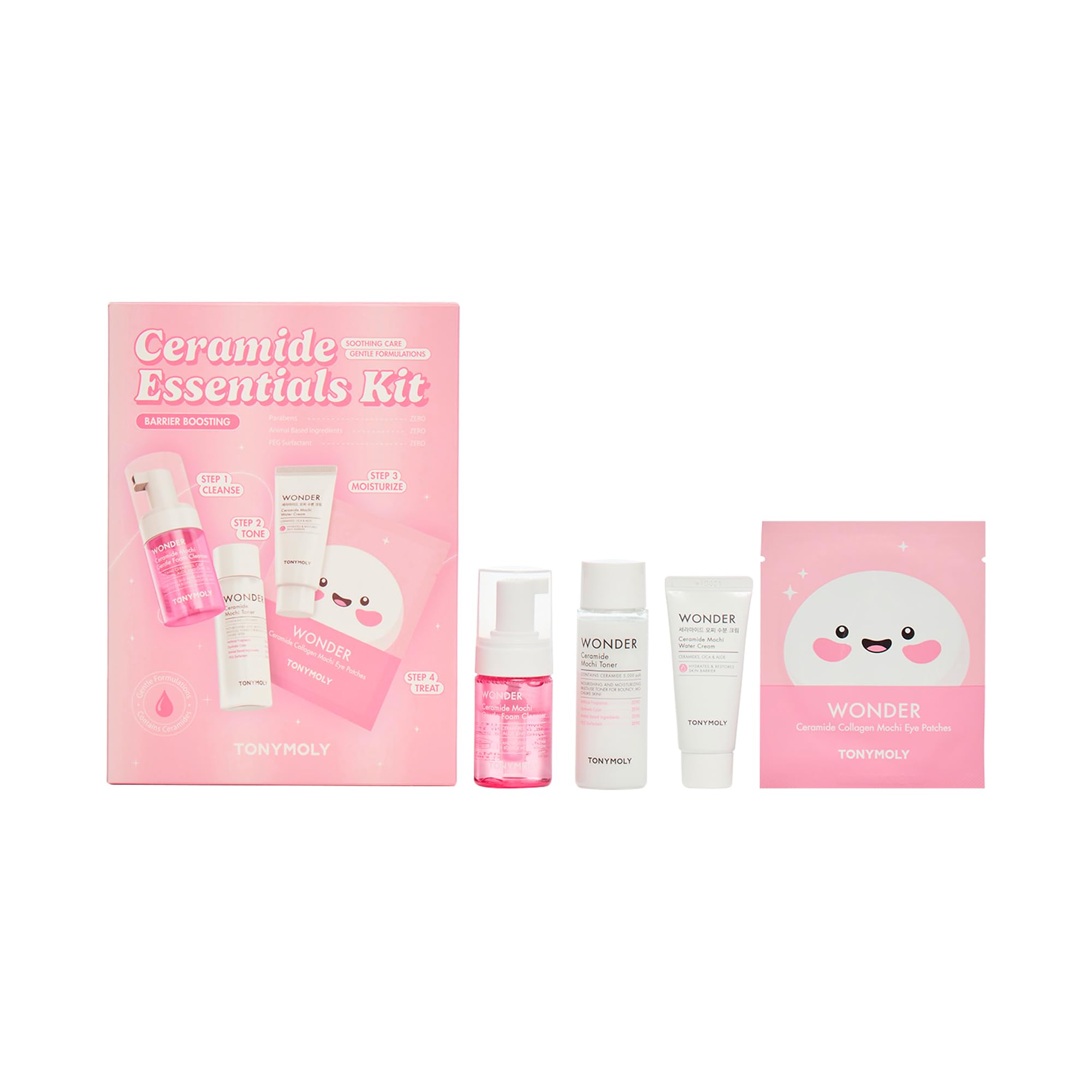 TONYMOLY Wonder Ceramide Mochi Essentials limpiador espumoso limpia suavemente y mantiene hidratación