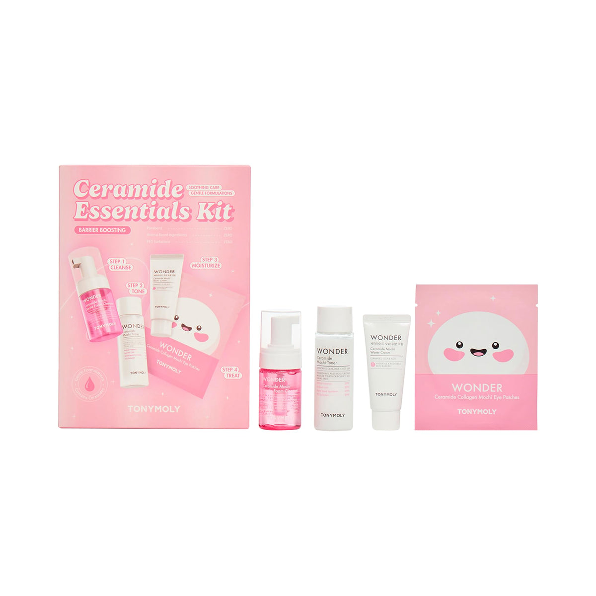 TONYMOLY Wonder Ceramide Mochi Essentials limpiador espumoso limpia suavemente y mantiene hidratación