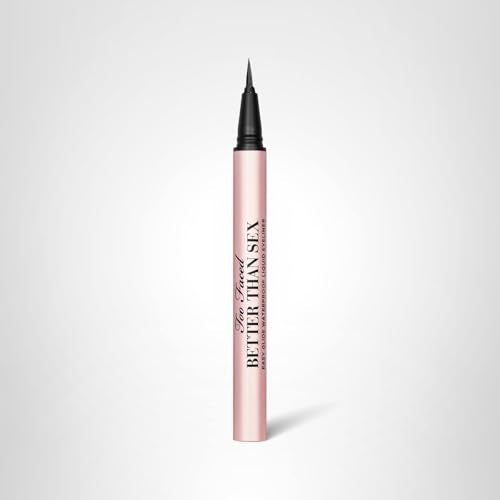 Too Faced black-on-eye look showcases dramatic true-black pigment.