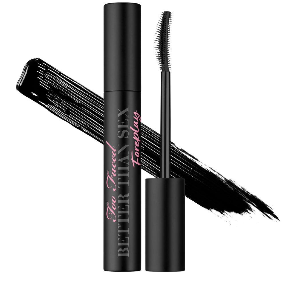 Too Faced Foreplay primer bottle highlights waterproof, long-wear formula.