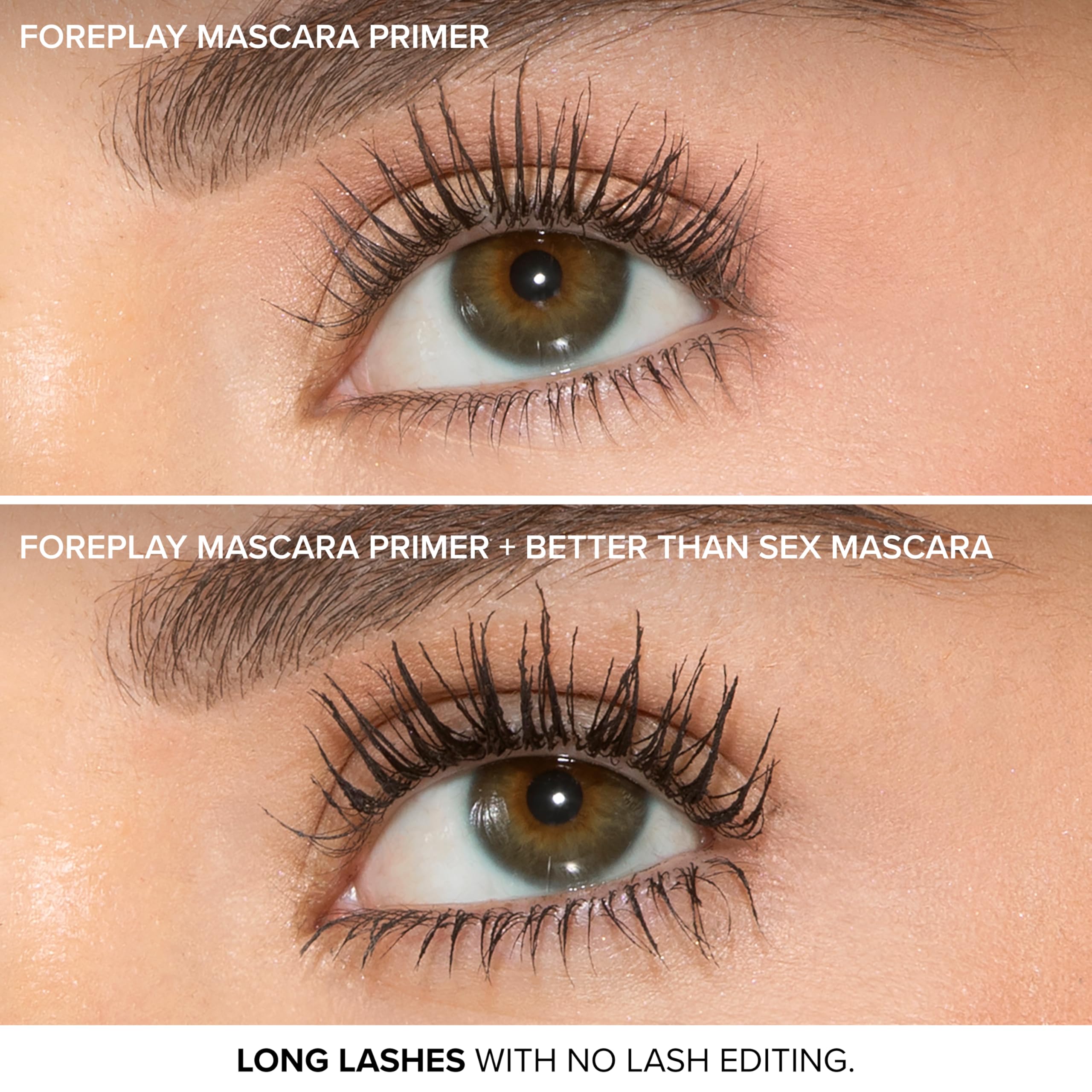 Too Faced Foreplay primer with grape seed oil nourishing lashes.
