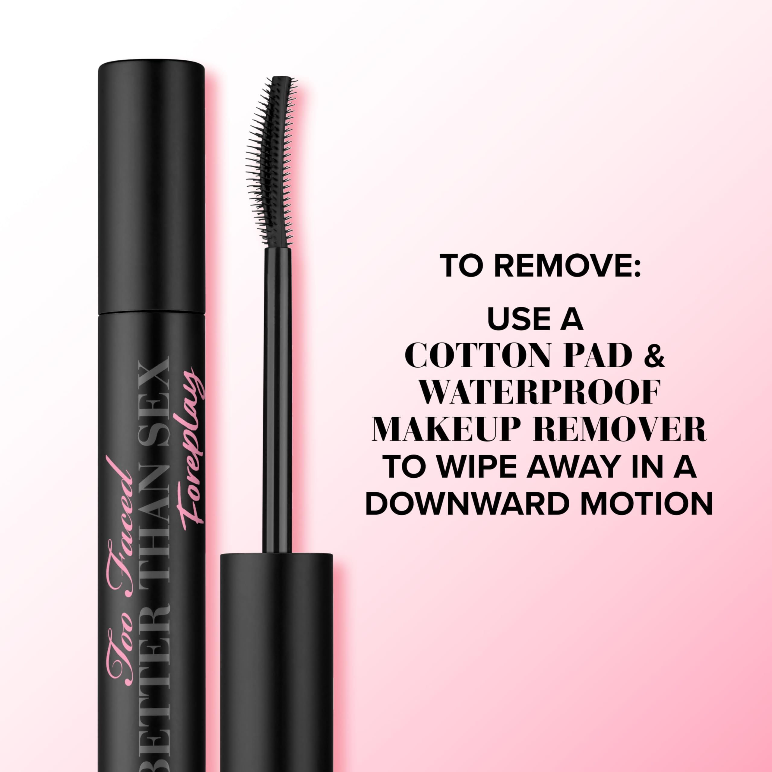 Too Faced Foreplay pigmented primer swatch on lashes.