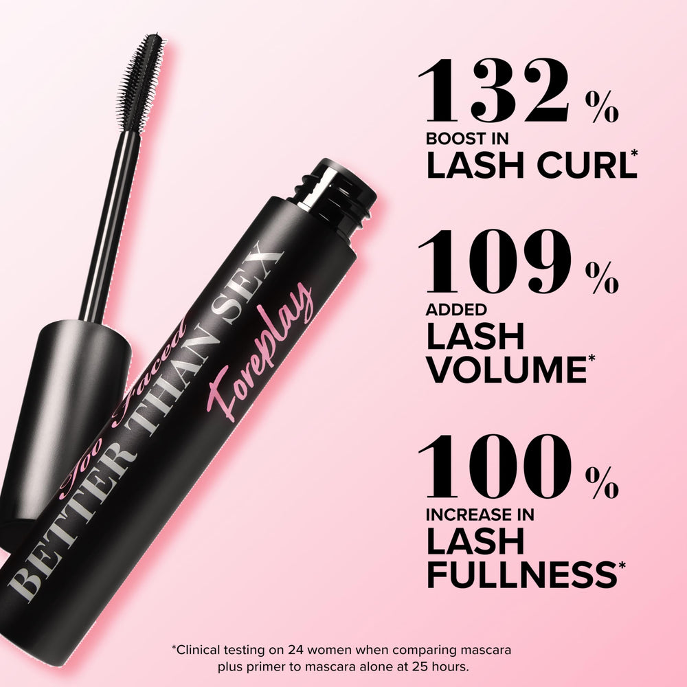 Too Faced Foreplay: pigmento negro intenso para acabado duradero