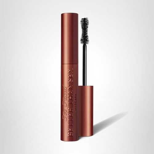Too Faced Better Than Sex Mascara branding and cap close-up.