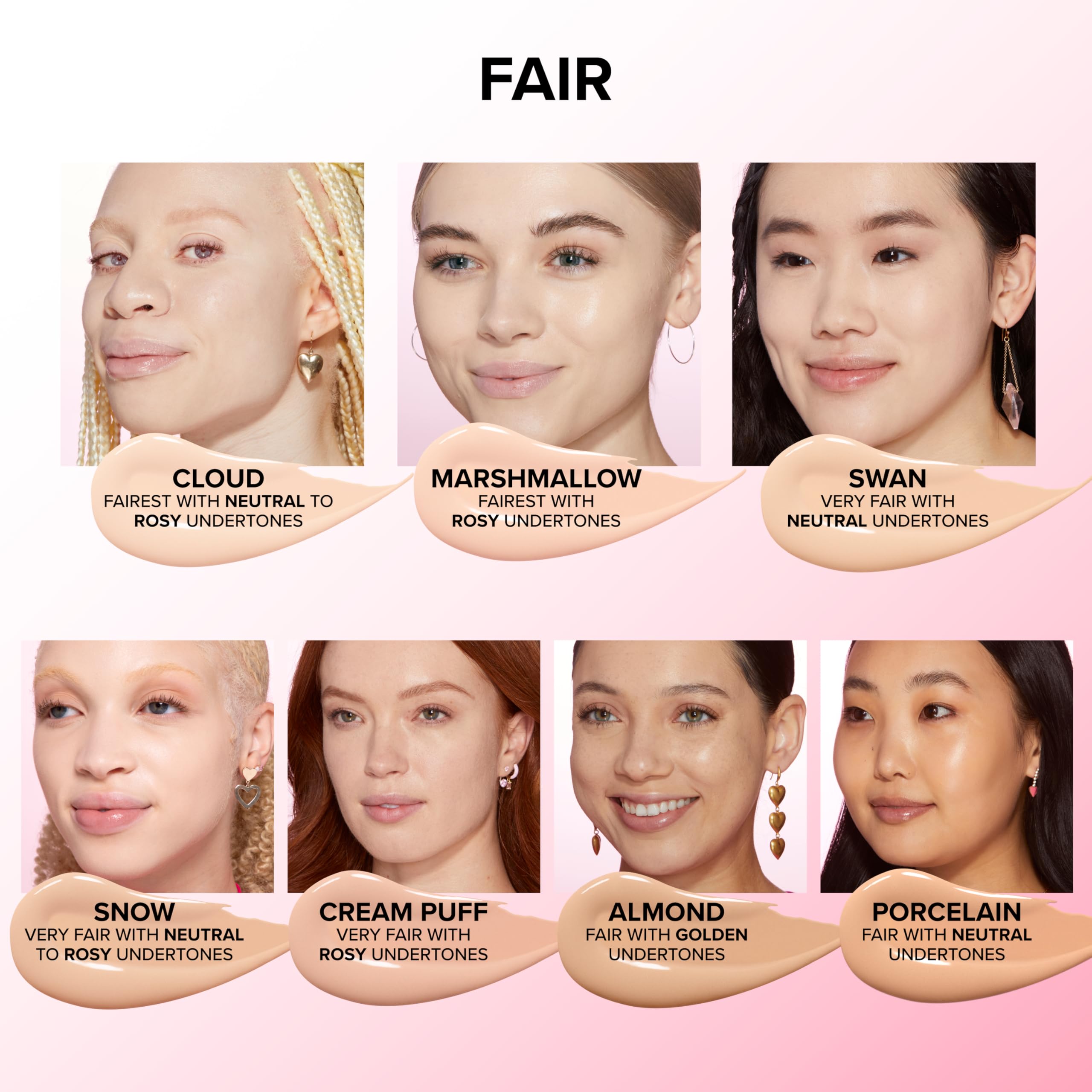 Too Faced Born This Way concealer under-eye application demonstrates brightness.