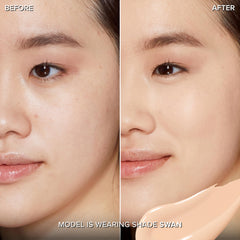 Too Faced Born This Way concealer applicator enables precise, controlled spot concealment.