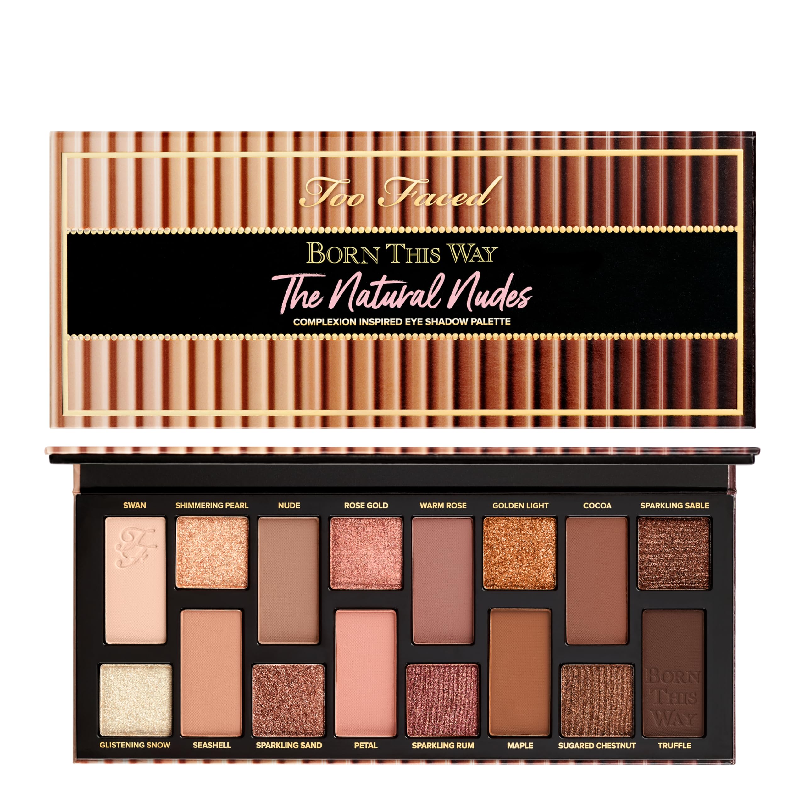 Too Faced Born This Way Natural Nudes palette cover showing travel-friendly design