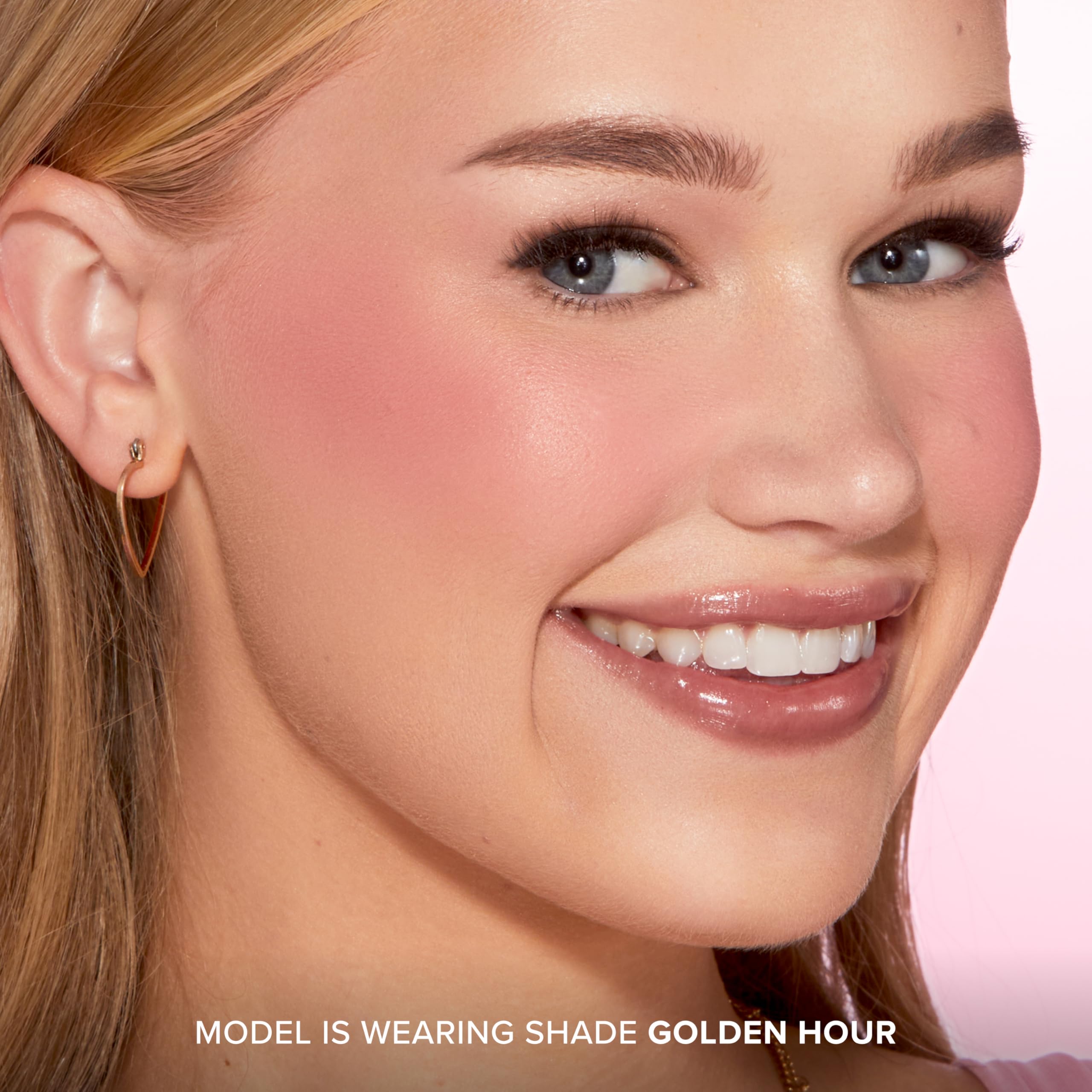 Too Faced Cloud Crush Blurring Blush packaging highlights vegan and cruelty-free claim.