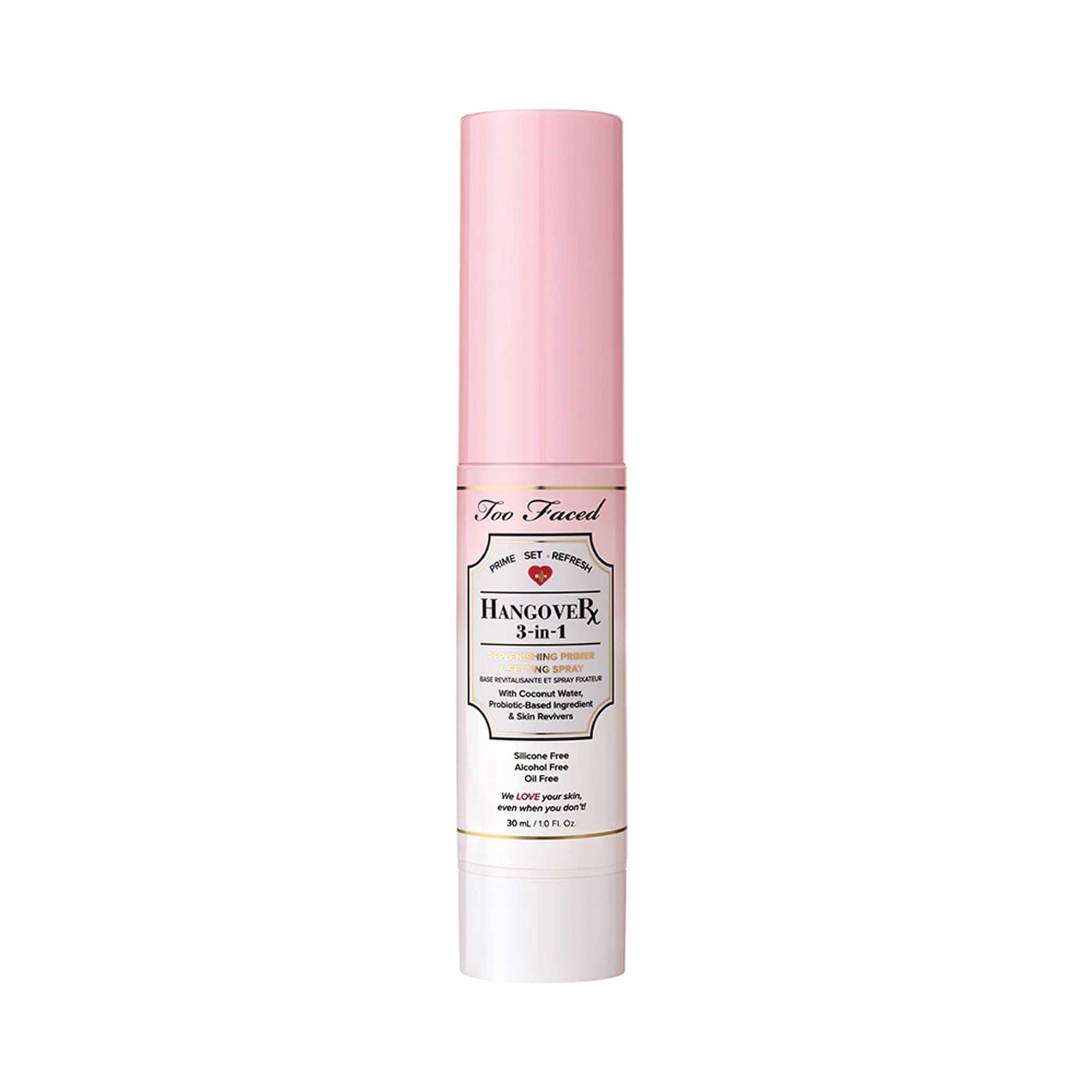 Too Faced Hangover 3-en-1 primer fijación en botella para preparación de la piel
