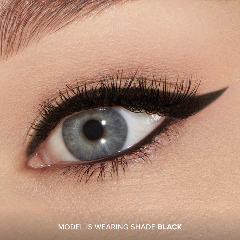 Too Faced Killer Liner transfer-resistant image shows liner staying put after water exposure.