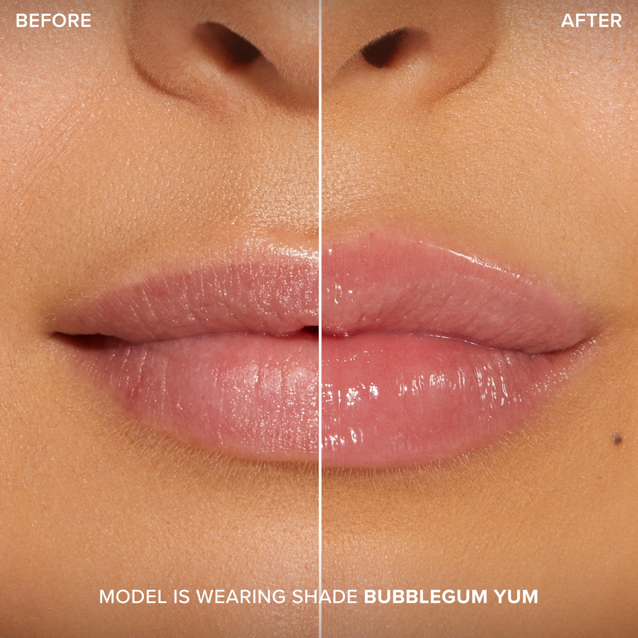 Too Faced Lip Injection Extreme Bubblegum Yum vivid color showcase.