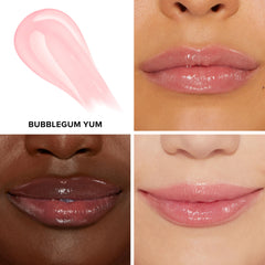 Too Faced Lip Injection Extreme Bubblegum Yum close-up showing believable plumpness and smooth texture.