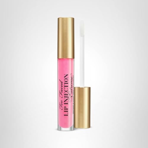 Too Faced Lip Injection Extreme Bubblegum Yum nutrient-rich shine on lips.