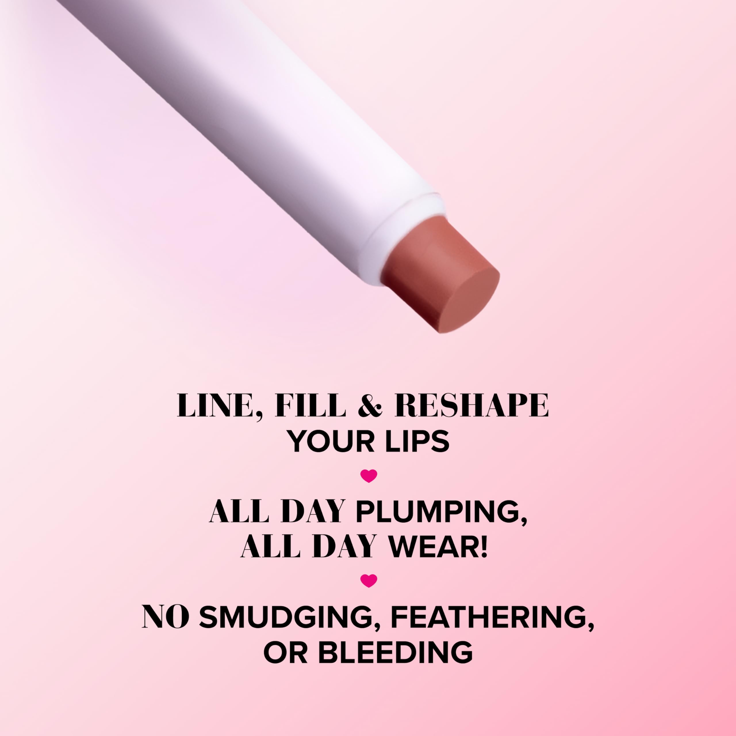 Too Faced Lip Injection Extreme demi-matte lip liner close-up for precise lining