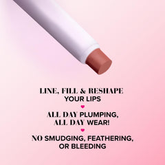 Too Faced Lip Injection Extreme demi-matte lip liner close-up for precise lining