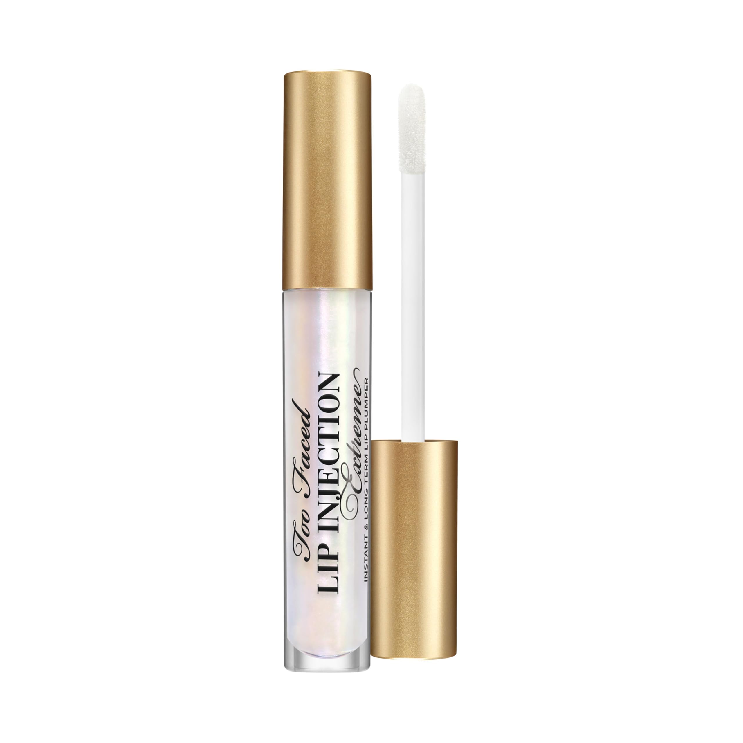 Too Faced Lip Injection Extreme gloss applied over lip liner for instant fullness.